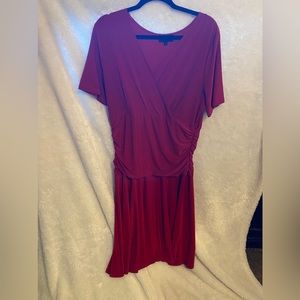 Festive deep red Rekulli wrap dress size 16 perfect for the holidays
